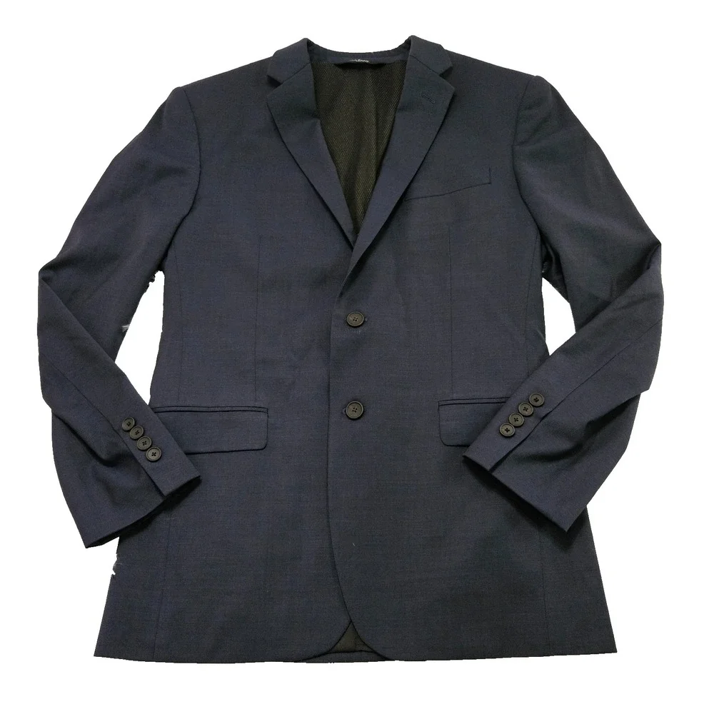 Jos. A. Bank Traveler Travel Tech Suit Mens 41R Slim Fit Navy Blue Wool Blend
